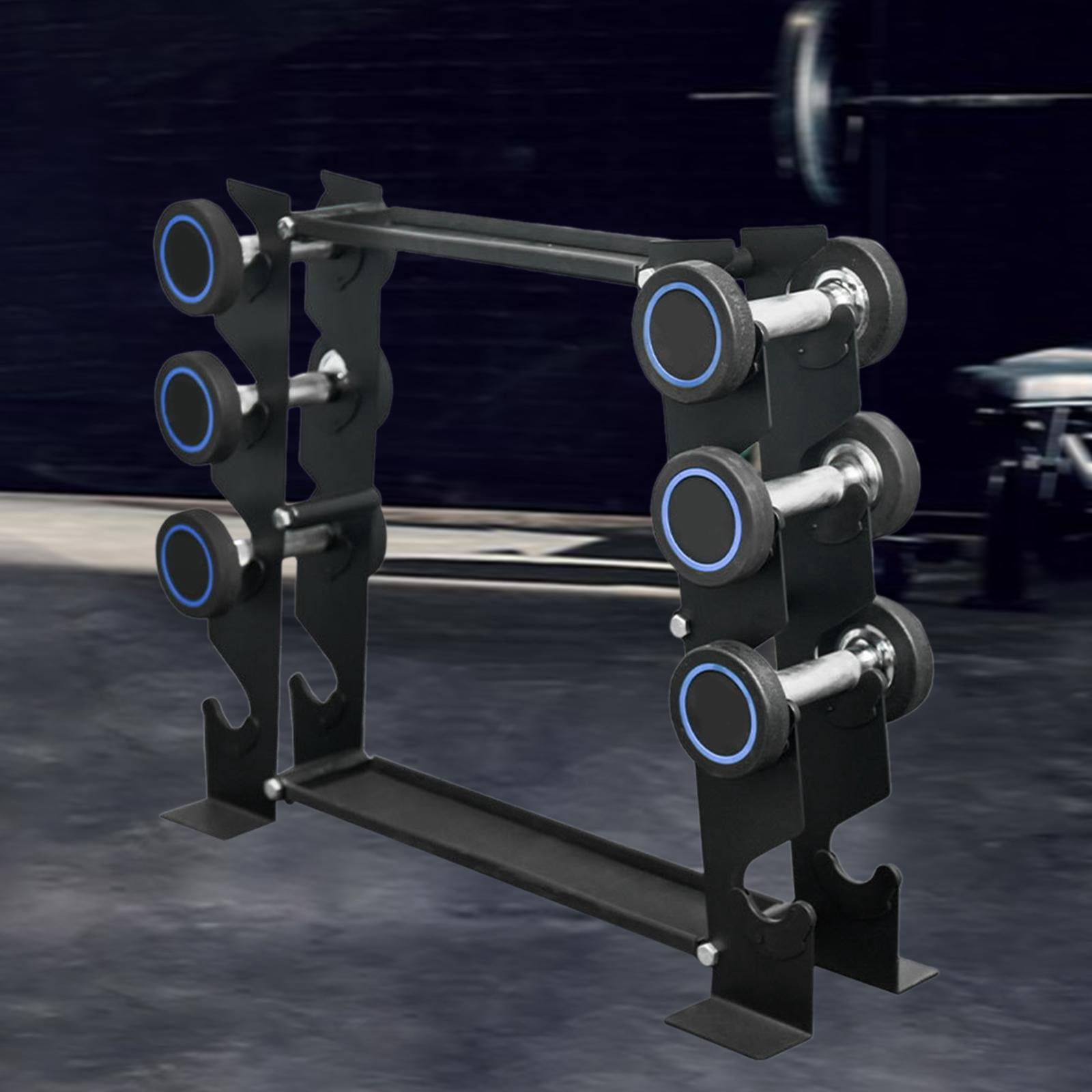 DimyFew Dumbbell Weight Rack 4 Tiers Heavy Duty Dumbbell Shelf Space Saver Dumbbell Rack
