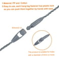 thumbnail image 3 of Uxcell Cotton Hang Tag String Snap Lock Price Tag Fastener Ties 100 Pcs Dark Gray 7.8 in, 3 of 7