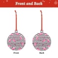 thumbnail image 2 of Naloa Flamingos Acrylic Santa Tree Decorations Christmas Hanging Pendant for Christmas Winter New Year Party Hanging Decorations-Round Shape, 2 of 7