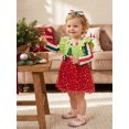 thumbnail image 5 of Cjfdfy Newborn Baby Girl Christmas Outfit Long Sleeve Romper Santa Embroidery Tulle  Star Patchwork Dress Bow Headband 3 Piece Set Infant Christmas Dress Fall Winter Clothes Set 0-24M, 5 of 9