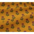 thumbnail image 4 of oneOone Cotton Jersey Mustard Yellow Fabric Floral Block Dress Material Fabric Printed Fabric By The Yard 58 Inches Wide, 4 of 4