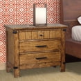 thumbnail image 5 of Coaster 205262-CO Brenner 3 Drawer Nightstand, Natural Honey, 5 of 6