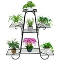 thumbnail image 6 of BLACK JAGUAR 7-Tier Plant Stand Metal Plant Shelf Multi-layer Potted Planters Display Rack Black, 6 of 7