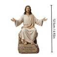 thumbnail image 4 of Honmine Resin Sitting Figure Home Decoration Ornaments, Jesus Figurine for Shelf, Mantel, Desk, Religious Gift for Home, Church, Prayer Room, 4 of 6