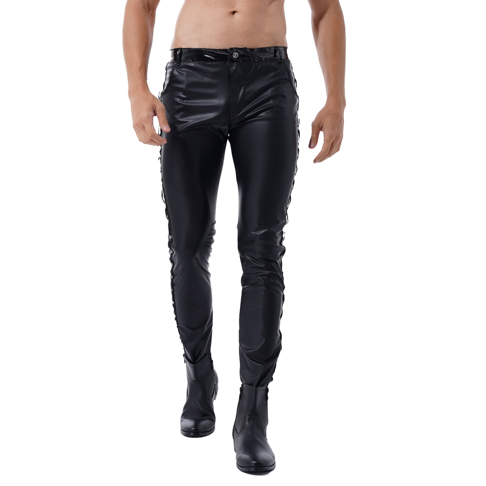 Men's Rocker Pants Rocker Leather Pants For Men