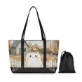 thumbnail image 7 of FORMRS Canvas Laptop Tote Bag for Women with 15.6" Computer Compartments Shoulder Handbag, Cute Halloween Pumpkins, 7 of 7