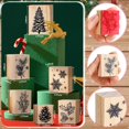 thumbnail image 2 of Juego de sellos de goma Watersay, 6 unidades, para manualidades navideñas en madera, 2 of 6