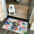 thumbnail image 2 of Hippie Rhodesian Ridgeback Portrait Watercolor Tie-Dye Vintage Styles Doormat Ridgebacks Dog Lover Gifts Indoor Outdoor Welcome Mat - 00014, 2 of 5