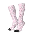 thumbnail image 2 of Fotbe Cute Rabbit Flower print Women's Men's Novelty Crew Socks Cotton Socks Knee High Socks for Walking,Running,Nurses,Pregnancy, 2 of 8