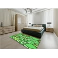 thumbnail image 5 of Ahgly Company Machine Washable Indoor Rectangle Transitional Emerald Green Area Rugs, 2' x 4', 5 of 7