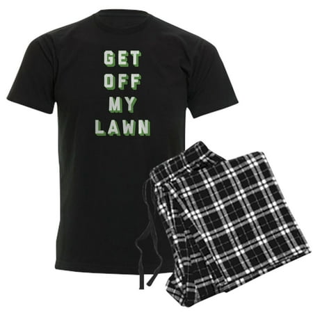 CafePress - Get Off My Lawn Men's Dark Pajamas - Men's Dark Loose Fit Cotton Pajama Set