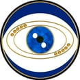 thumbnail image 3 of CafePress - Blue Evil Eye With Gold Accents Baseball Jersey - Cotton Baseball Jersey, 3/4 Raglan Sleeve Shirt, 3 of 4