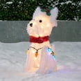 Holiday Time LightUp Fluffy White Terrier Outdoor Christmas Décor, 22