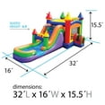 thumbnail image 3 of TentandTable Mega Inflatable Water Slide Bounce House Combo with Blower, Rainbow, 3 of 8