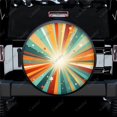 thumbnail image 1 of Radiating Starburst Pattern Polyester Universal Spare Wheel Tire Cover Wheel Covers for Trailer RV SUV Truck Camper, 1 of 5