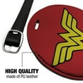 thumbnail image 4 of Wonder Woman Classic Logo Round Leather Luggage Card Suitcase Carry-On ID Tag, 4 of 6