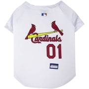 Pets First MLB St. Louis Cardinals Mesh Jersey for Dogs and Cats - Licensed Soft Poly-Cotton Sports Jersey - Large