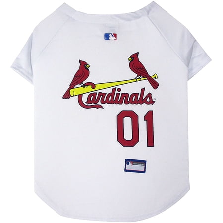 Pets First MLB St. Louis Cardinals Mesh Jersey for Dogs and Cats - Licensed Soft Poly-Cotton Sports Jersey - Large