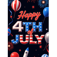 thumbnail image 4 of Patriotic Design Happy 4th of July Balloon Banner Fireworks Decoration Red White Blue Stars for Independence Day Celebration Outdoor Party Indoor Event, 4 of 8