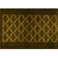 thumbnail image 1 of Ahgly Company Machine Washable Indoor Rectangle Abstract Yellow Modern Area Rugs, 2' x 5', 1 of 4