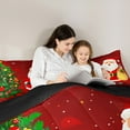 thumbnail image 5 of jejeloiu Santa Claus Bedding Comforter Set,Marry Christmas Tree Twin Comforter Sets,Happy New Year Gifts Bedding Set For Kids,Super Cozy Room Decoration Reversible,2pcs, 5 of 8