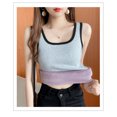 thumbnail image 4 of Sonducket Ropa interior térmica de algodón para mujer, ropa interior para deportes al aire libre, esquí, patinaje, Snowboard, chaleco para Camisetas sin mangas negro gris, 4 of 6