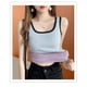 thumbnail image 2 of Jumpingount Ropa interior térmica para mujer, algodón grueso, otoño, deportes al aire libre, esquí, patinaje, cálido, chaleco esculpido sin Camisetas sin mangas Negro, 2 of 6