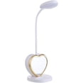 thumbnail image 1 of Lámpara de escritorio LED para niñas, lámpara de mesa agradable a la vista con portalápices, puerto USB recargable, 2 temperaturas de color para estudiantes adolescentes, blanco, 1 of 5