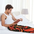 thumbnail image 4 of Uemuo Red Hot Chili Pattern Men's Wide Leg Palazzo Lounge Pants with Pockets Light Weight Loose Comfy Casual Pajama Pants-X-Large, 4 of 9