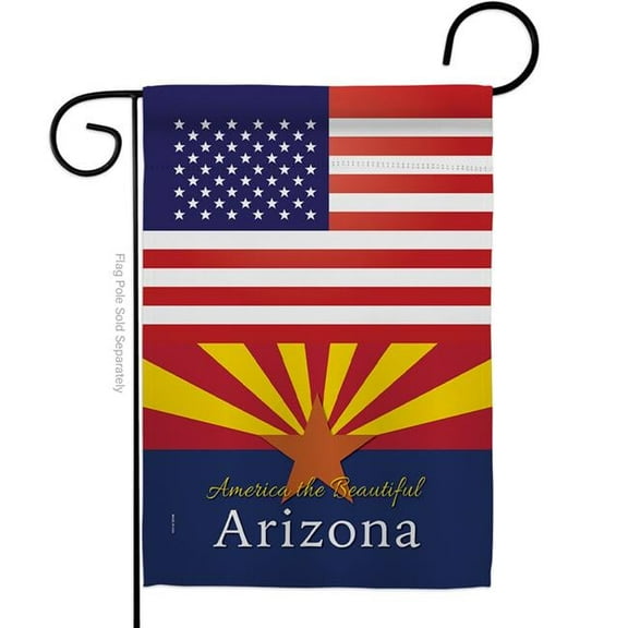 Americana Home & Garden G142554-BO 13 x 18.5 in. USA Arizona American State Vertical Garden Flag with Double-Sided House Decoration Banner Yard Gift