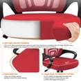 thumbnail image 4 of Silla de oficina Yaheetech, moderna, ergonómica, con respaldo medio, roja, 4 of 9