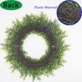 thumbnail image 3 of 22/24 Inch Artificial Boxwood Wreath, Faux Green Leaf Wreath for Front Door, Year-Round Greenery Wreath for Home Wall Window Porch Farmhouse Wedding Party Decor, 3 of 10