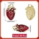 thumbnail image 2 of 1 caja de 30 dijes de corazón humano anatómicos, colgantes góticos punk 3D de esmalte., 2 of 5