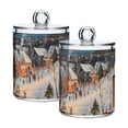 thumbnail image 2 of Ckdifva Town Fireworks Blooming Snow Storage Jar with Lid Acrylic Organization Storage Containers Set of 2, 2 of 7