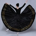 thumbnail image 5 of Womens Long Full Circle Dance Skirt Long Swing Paso Doble Ballroom Waltz Dance Skirt For Women, 5 of 6