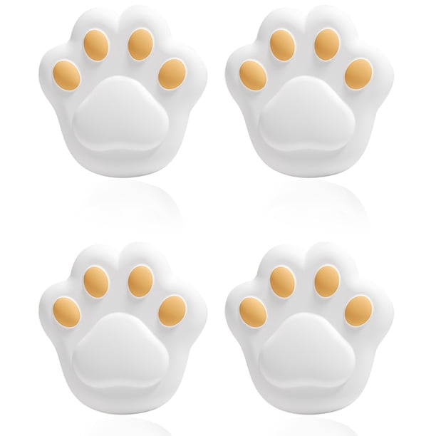 Protectores de esquina de mesa Muebles Decorativos Protectores a prueba de bebés Seguridad Cojín de escritorio de alta resistencia Protección del hogar Blanco, Corazón de garra 4 piezas Kearding BA000328-02