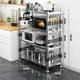 thumbnail image 2 of Estantería de 4 Niveles Organizador para Horno de Microondas, Estantes de Metal para Almacenamiento,Pesado Estante Ajustable de Acero Organizador con Rieles Laterales y Ganchos para Cocina,Despensa, 2 of 9