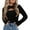 Black, variant on Cute Sweater Women Cutout Knit Fashion Long Sleeve Solid Basic Ribbed Slim Fit Jumper Top