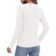 thumbnail image 5 of BTFBM Womens Sweaters Long Sleeve Crewneck Pullover Tops Dressy Casual Lightweight Knit Sweater,Small Hollow Out Boho Shirts, Fall Fashion,Winter Layer Basic Clothes,Business Casual Outfits, 5 of 9