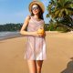 thumbnail image 3 of Balery Rose Gold Glitter Splatter Vestidos de verano para mujer con estampado: vestido holgado sin mangas, vestido playero informal y cómodo para días calurosos., 3 of 7