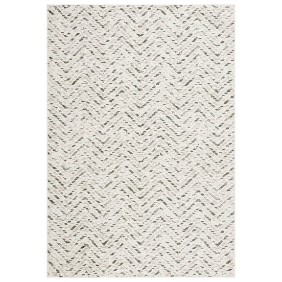 SAFAVIEH Adirondack Altan Striped Area Rug, Ivory/Dark Green, 9' x 12'
