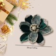 thumbnail image 3 of 1 Pcs Glitter Velvet Christmas Poinsettia Flower,7.87 inch Artificial Velvet Magnolia Flower,Christmas Tree Decoration,Sequined Velvet Poinsettia Flower for Home Table Decorations,Z1-Green, 3 of 5