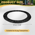 thumbnail image 2 of Uxcell Trampolines Spring Cover, Round Small Replacement Cover 6 Holes for Indoor Home Fitness 32 Inch & Black, 2 of 7