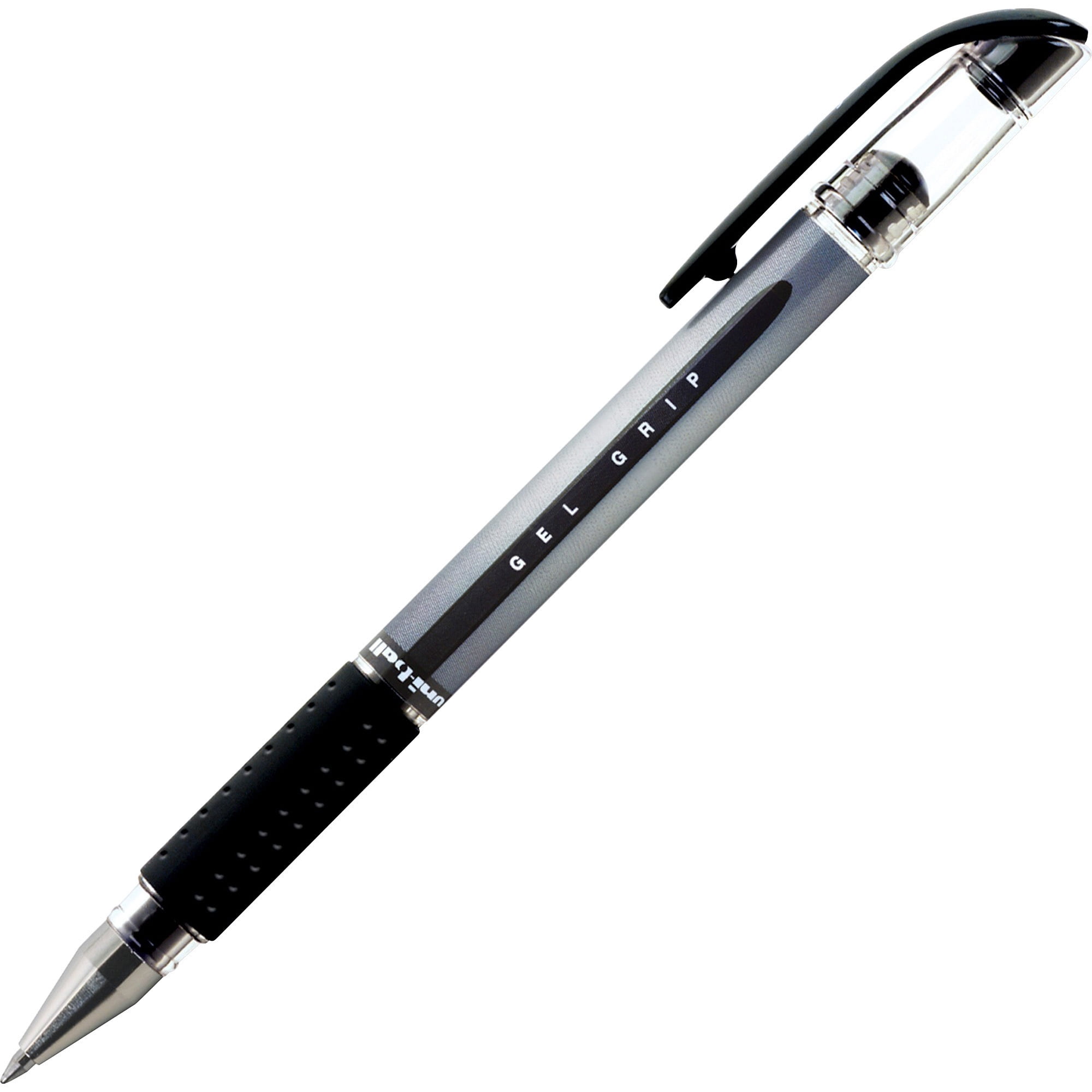 Uni-ball Gel Grip Stick Pen – Medium Point, Schwarze Tinte, 12 Stück Im Pack – Flüssiges Schreiben Garantiert