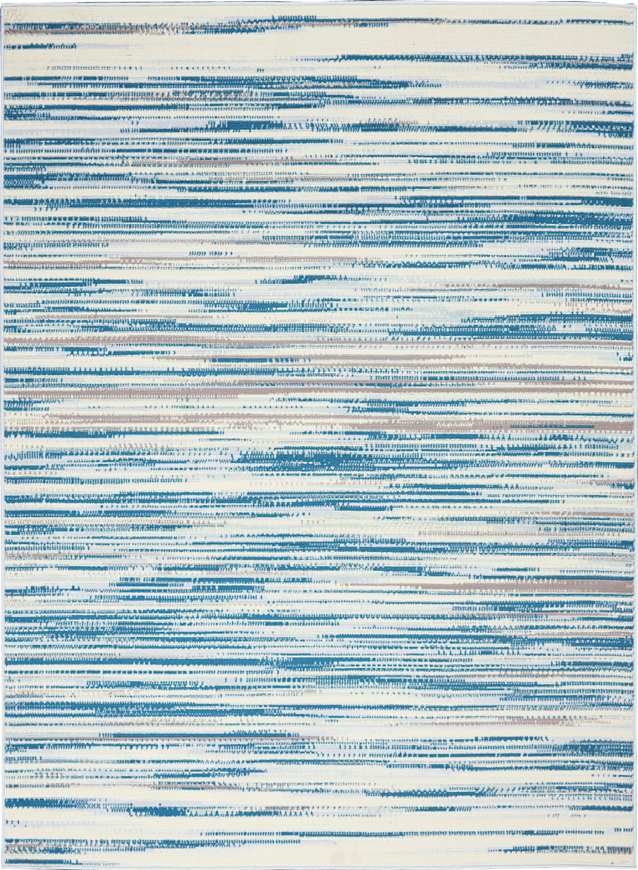 Nourison Bliss Modern Abstract Blue 4' x 6' Area Rug, (4' x 6')