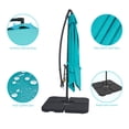 thumbnail image 6 of CHYVARY 8.2 x 8.2ft Outdoor Patio Offset Hanging Cantilever Umbrella W/Base for Deck, Poolside and Garden,Lake Blue, 6 of 7