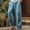 Sky Blue, variant on Mens Harem Pants Elastic Waist Drawstring Patchwork Loose Boho Hippie Beach Casual Pants Purple Size 5XL