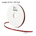 thumbnail image 2 of Unique Bargains 0.28' x 100 Yards Double Face Decorate Crafts Roll Satin Ribbon Wine Red, 2 of 5