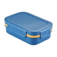 thumbnail image 2 of 4 Compartments Bento Lunch Boxes for Adults,Kids Childrens With Spoon & Fork - Microwave safe, Dishwasher safe, Freezer safe,Blue, 2 of 6