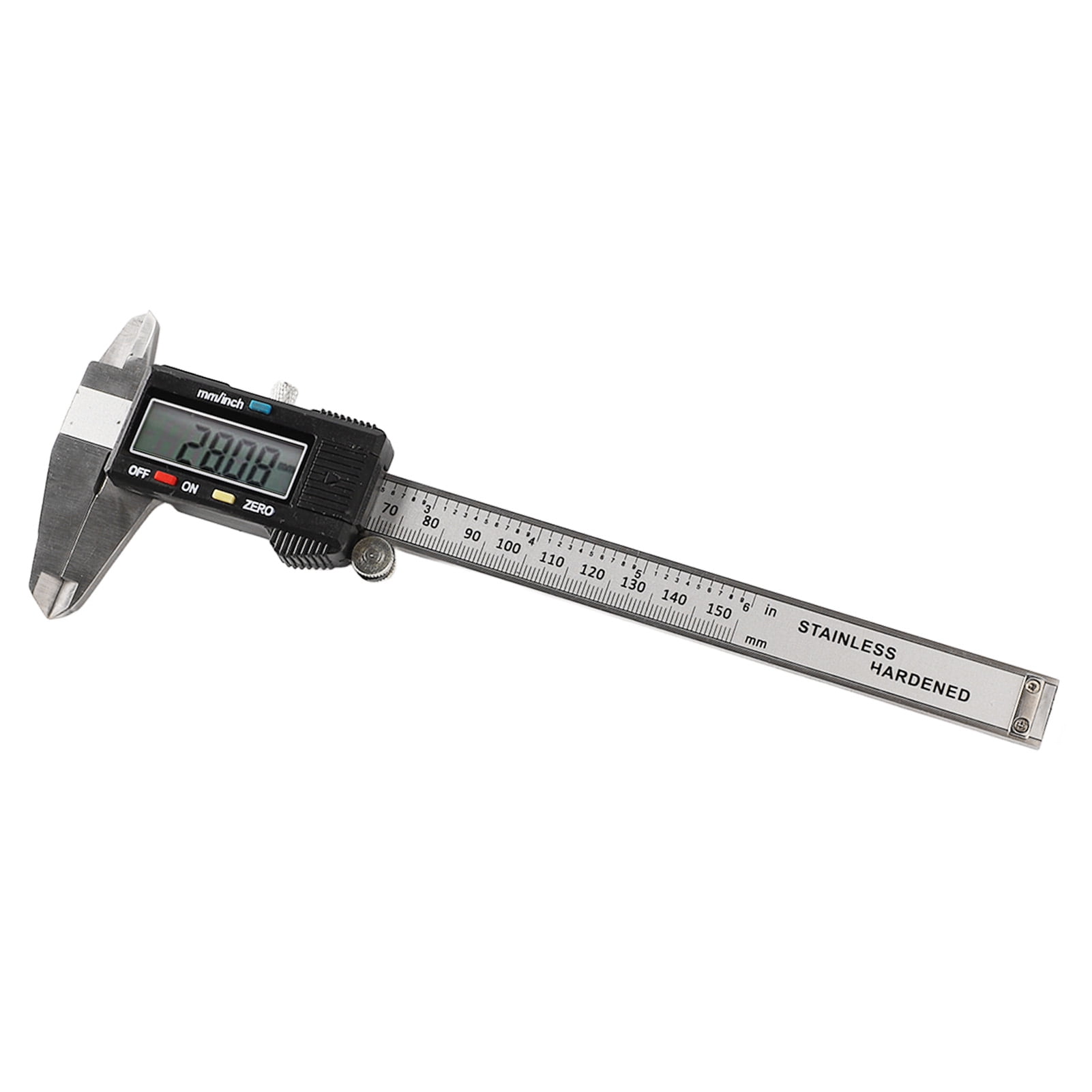 YAHHU Digital Caliper Stainless Steel Electronic Vernier Micrometer Measuring Tool 0-6 inches / 0-150mm with LCD Display